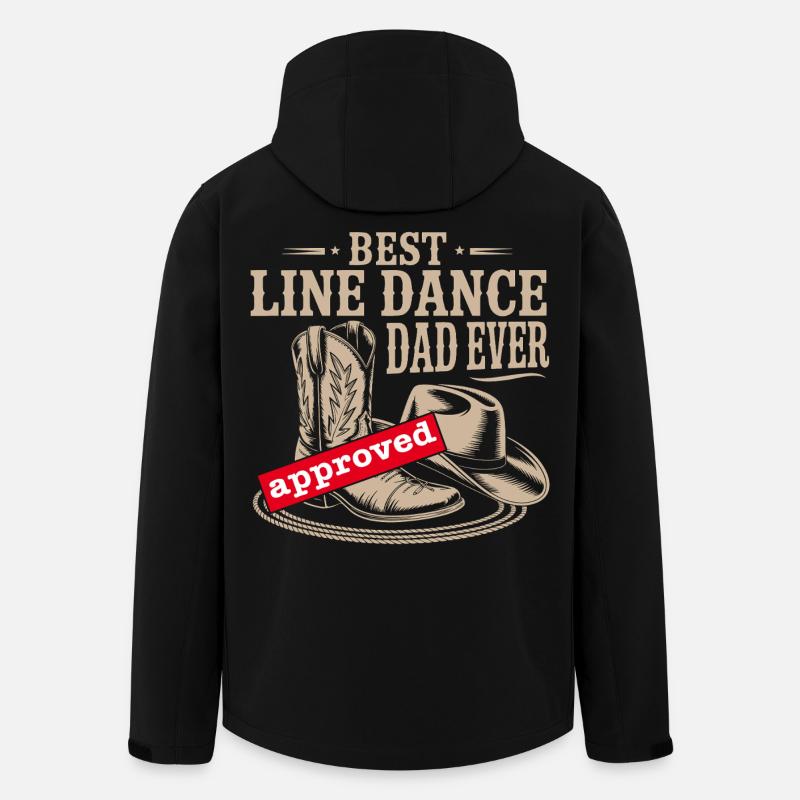 Best Line Dance Dad - Men’s Recycled Softshell Jacket by Stanley/Stella - black