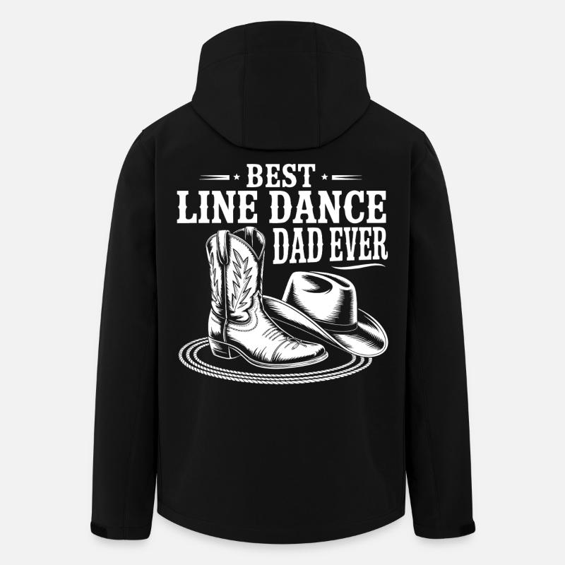 Best Line Dance Dad Ever - Men’s Recycled Softshell Jacket by Stanley/Stella - black