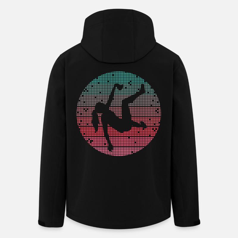 Bouldern Retro Kletterer Frauen Mädchen Klettern - Recycelte Männer Softshell-Jacke von Stanley/Stella - Schwarz