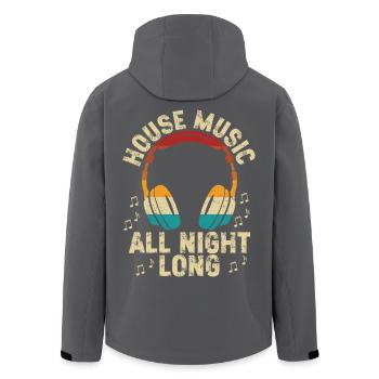 Musique House toute la nuit - Veste softshell homme en polyester recyclé Stanley/Stella - noir - Dos - AI Model Male 185 light (185cm)