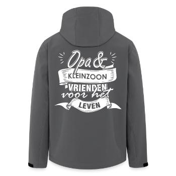 Grand-père et petit-fils à vie - Veste softshell homme en polyester recyclé Stanley/Stella - noir - Dos - AI Model Male 185 light (185cm)