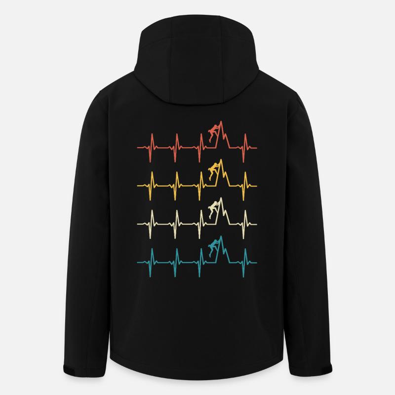 Kletternder Herzschlag-Kletterer - Recycelte Männer Softshell-Jacke von Stanley/Stella - Schwarz