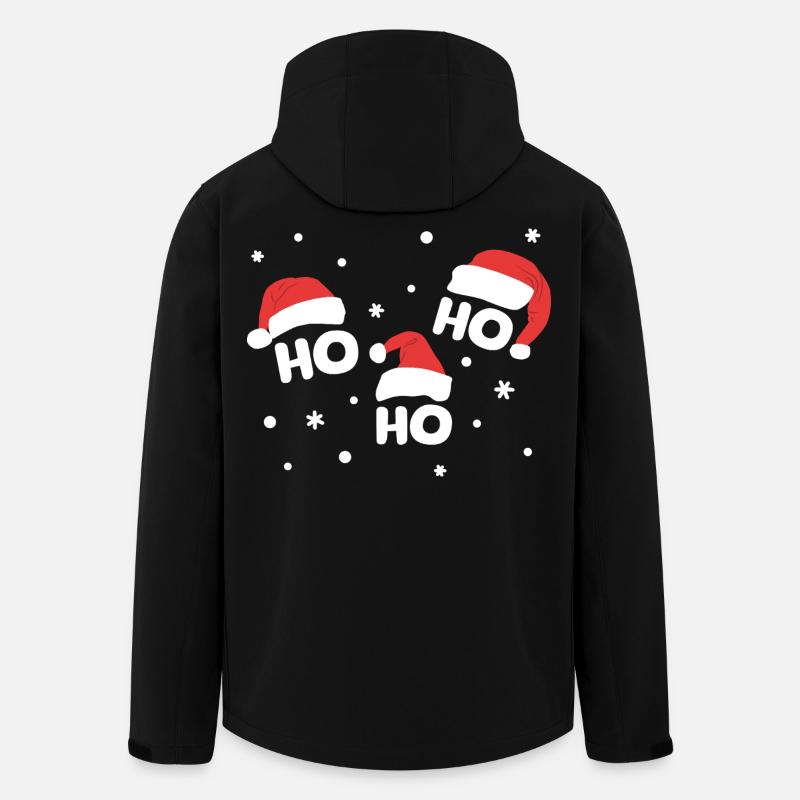 HO HO HO mit Weihnachtsmützen Weihnachtsmann - Recycelte Männer Softshell-Jacke von Stanley/Stella - Schwarz