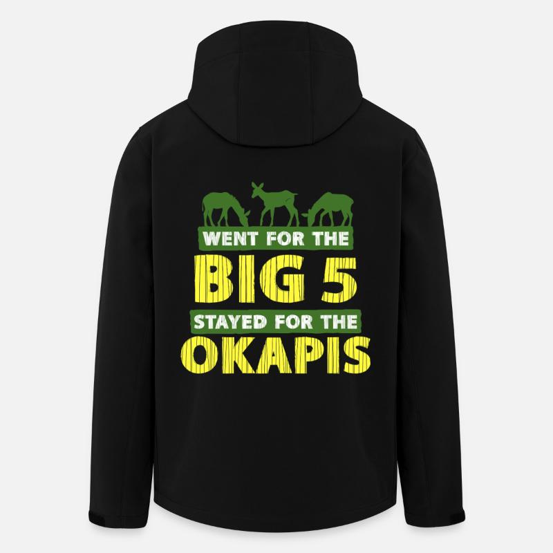 Okapi Tier - Recycelte Männer Softshell-Jacke von Stanley/Stella - Schwarz
