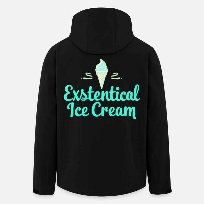 Existenzielle Eiscreme Lustiger Spruch Eis Waffel - Recycelte Männer Softshell-Jacke von Stanley/Stella - Schwarz