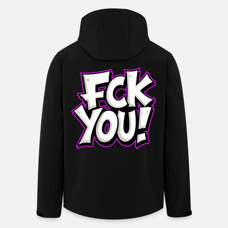 FCK YOU Schriftzug provokantes Statement - Recycelte Männer Softshell-Jacke von Stanley/Stella - Schwarz