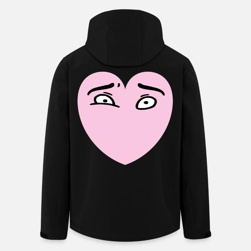 Herzaugen - Recycelte Männer Softshell-Jacke von Stanley/Stella - Schwarz