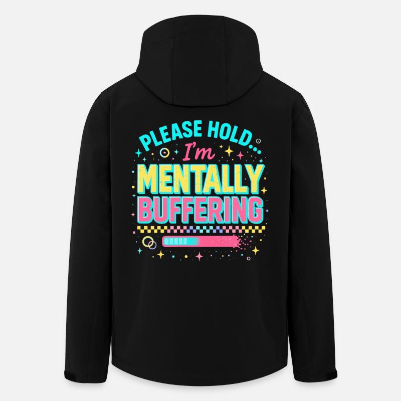 mentally buffering - Men’s Recycled Softshell Jacket by Stanley/Stella - black