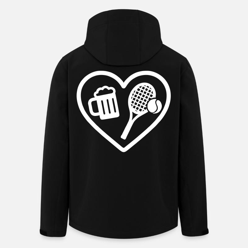 Heart Tennis Bier - Recycelte Männer Softshell-Jacke von Stanley/Stella - Schwarz