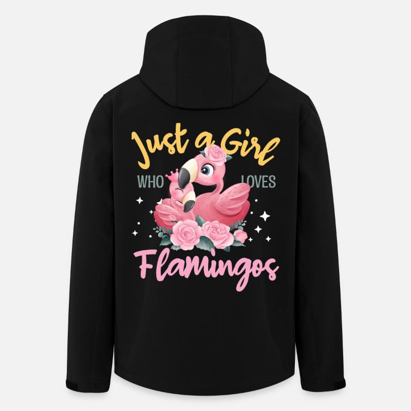 Nur ein Mädchen liebt Flamingos - Recycelte Männer Softshell-Jacke von Stanley/Stella - Schwarz