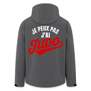 Ich kann nicht, ich habe Judo, Humor, Judoka. - Recycelte Männer Softshell-Jacke von Stanley/Stella - Schwarz - Hinten - AI Model Male 185 light (185cm)