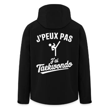 J’Peux Pas J’ai Taekwondo Humour Arts Martiaux - Veste softshell homme en polyester recyclé Stanley/Stella - noir - Dos - AI Model Male 185 light (185cm)