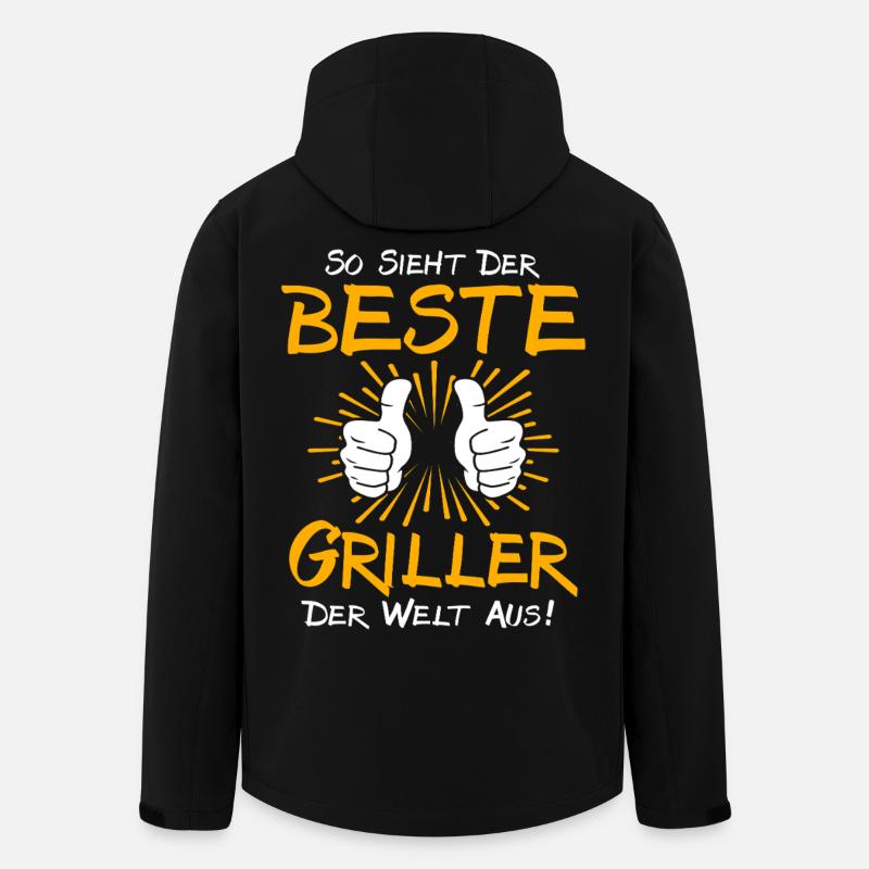Idée cadeau pour le Griller - Veste softshell homme en polyester recyclé Stanley/Stella - noir