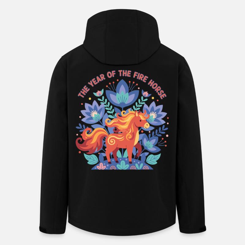 Die Feier des Jahres des Feuerpferdes - Recycelte Männer Softshell-Jacke von Stanley/Stella - Schwarz