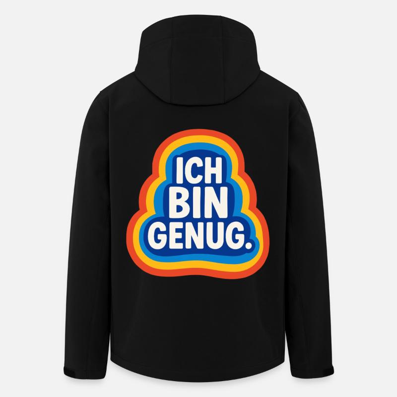ich bin genug, selbstliebe retro design - Recycelte Männer Softshell-Jacke von Stanley/Stella - Schwarz
