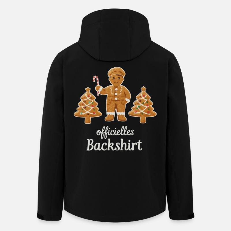Plätzchen Backen Weihnachtszeit Kekse Lebkuchen - Recycelte Männer Softshell-Jacke von Stanley/Stella - Schwarz