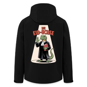 The Eid Lizard in Judge Look Cartoon - Men’s Recycled Softshell Jacket by Stanley/Stella - black - Back - AI Model Male 185 light (185cm)