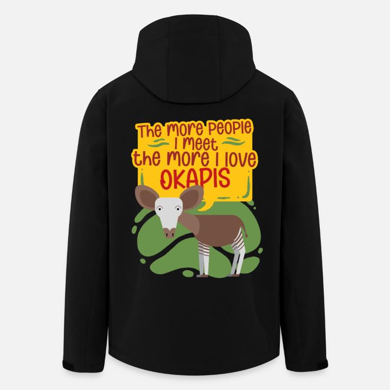 Okapi Tier - Recycelte Männer Softshell-Jacke von Stanley/Stella - Schwarz