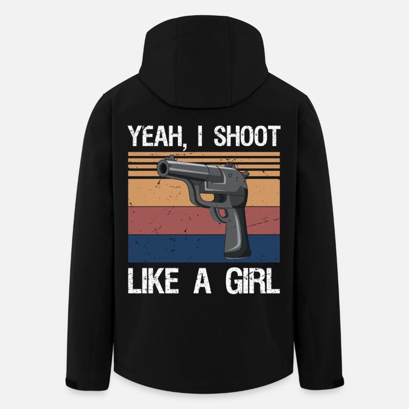 Yeah I Shoot Like A Girl - Veste softshell homme en polyester recyclé Stanley/Stella - noir