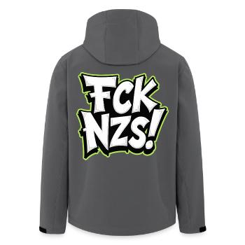 Déclaration de FCK NZS contre le racisme - Veste softshell homme en polyester recyclé Stanley/Stella - noir - Dos - AI Model Male 185 light (185cm)