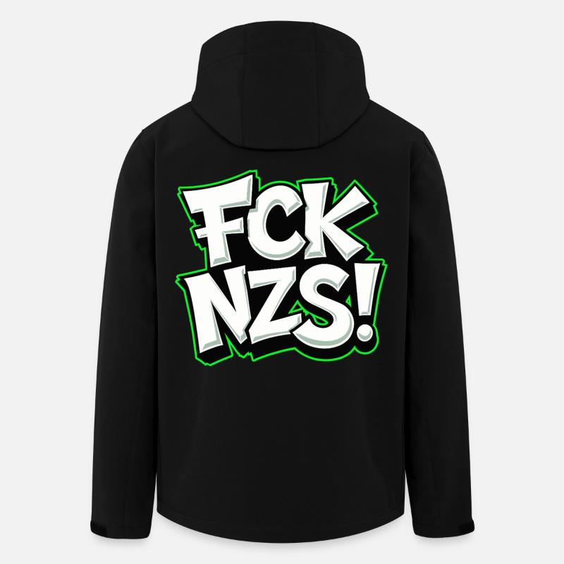 FCK NZS Statement against Racism - Men’s Recycled Softshell Jacket by Stanley/Stella - black