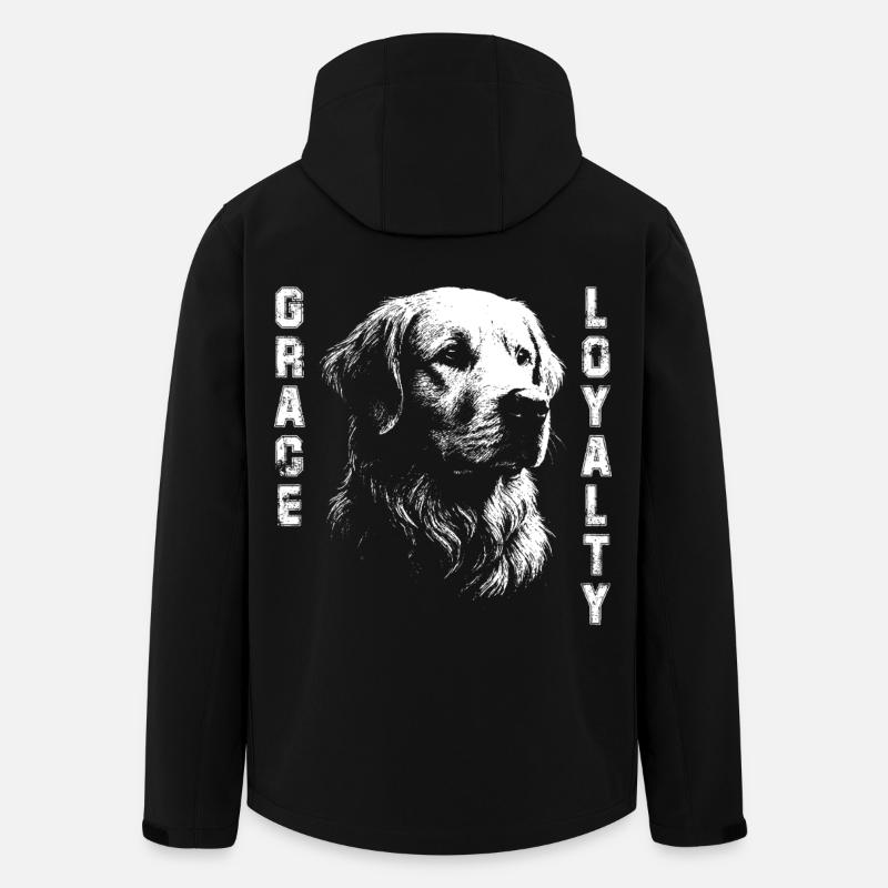 Golden Retriever design stylé - Veste softshell homme en polyester recyclé Stanley/Stella - noir