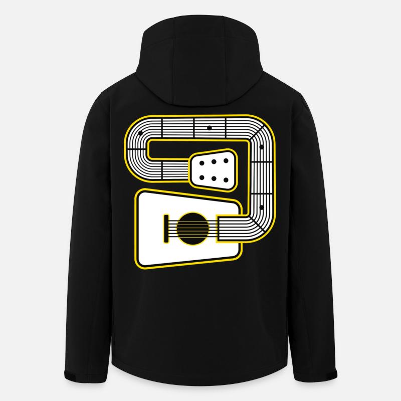 Abstract Shape Guitar - Men’s Recycled Softshell Jacket by Stanley/Stella - black