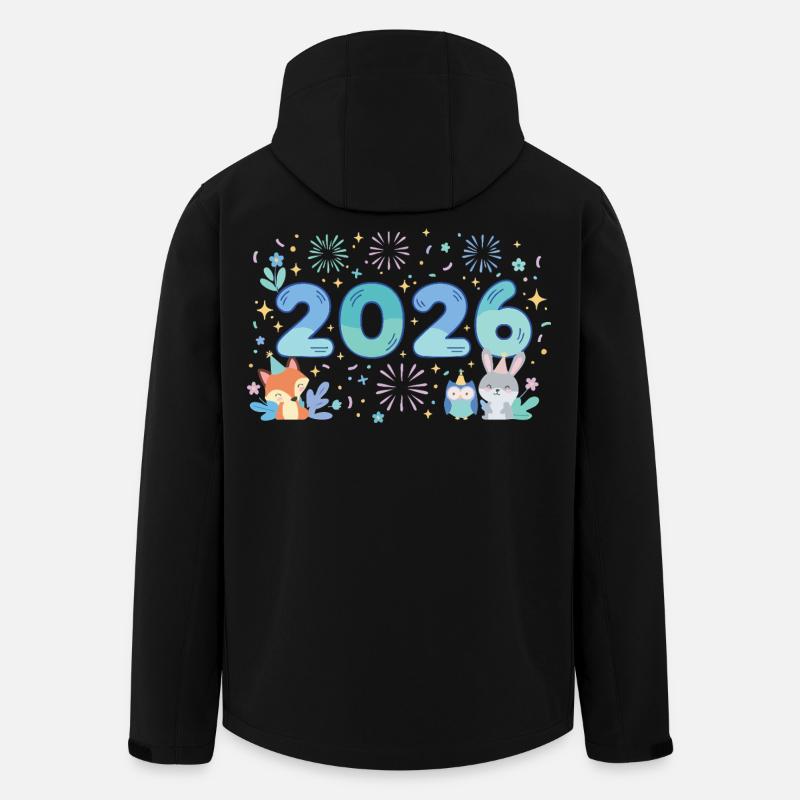 Silvester-Feier-Design 2026 - Recycelte Männer Softshell-Jacke von Stanley/Stella - Schwarz