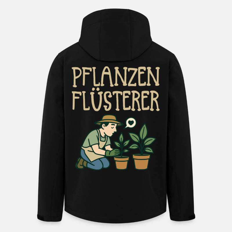 Pflanzenflüsterer Gärtner - Recycelte Männer Softshell-Jacke von Stanley/Stella - Schwarz