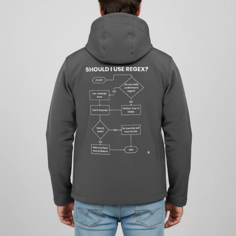 Should I Use Regex Flowchart - Two Problems Gift Men’s Recycled Softshell Jacket by Stanley/Stella