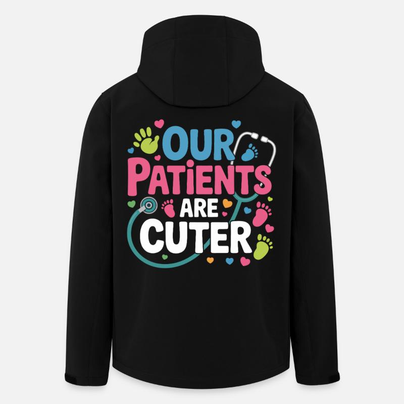 Nos patients sont plus doux - Veste softshell homme en polyester recyclé Stanley/Stella - noir