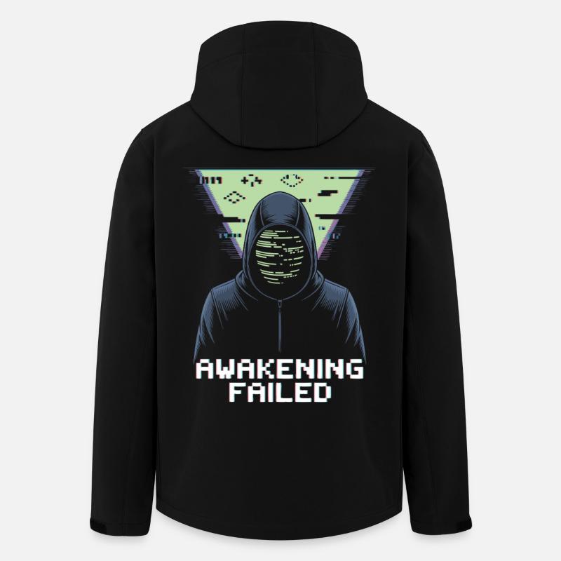 Awakening Failed – Retro Cyber Glitch - Recycelte Männer Softshell-Jacke von Stanley/Stella - Schwarz