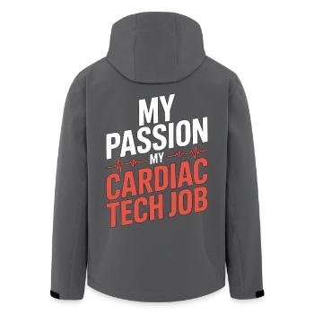 Cardiac Tech My Passion My Cardiac Sonography - Recycelte Männer Softshell-Jacke von Stanley/Stella - Schwarz - Hinten - AI Model Male 185 light (185cm)