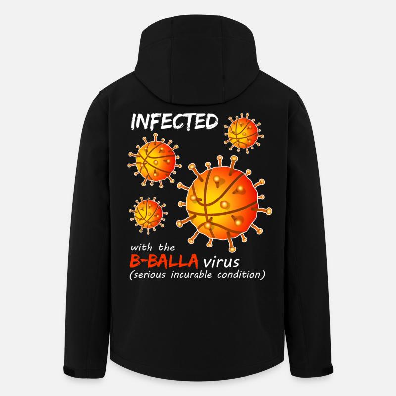 Virus du basket-ball de B-Balla - Veste softshell homme en polyester recyclé Stanley/Stella - noir