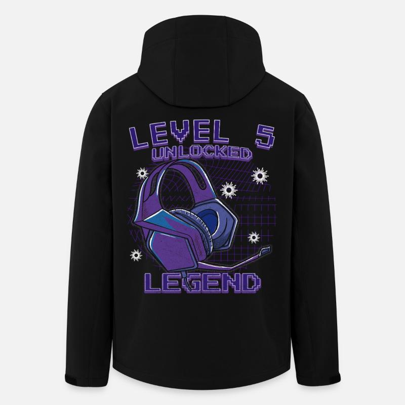 Level 5 Unlocked Legende - Recycelte Männer Softshell-Jacke von Stanley/Stella - Schwarz
