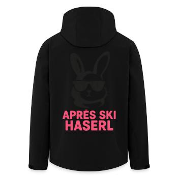 Après Ski Haserl Winter Holiday Hut Party - Men’s Recycled Softshell Jacket by Stanley/Stella - black - Back - AI Model Male 185 light (185cm)