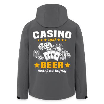 Joueur de casino - Veste softshell homme en polyester recyclé Stanley/Stella - noir - Dos - AI Model Male 185 light (185cm)
