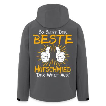 Hufschmied Geschenkidee - Recycelte Männer Softshell-Jacke von Stanley/Stella - Schwarz - Hinten - AI Model Male 185 light (185cm)