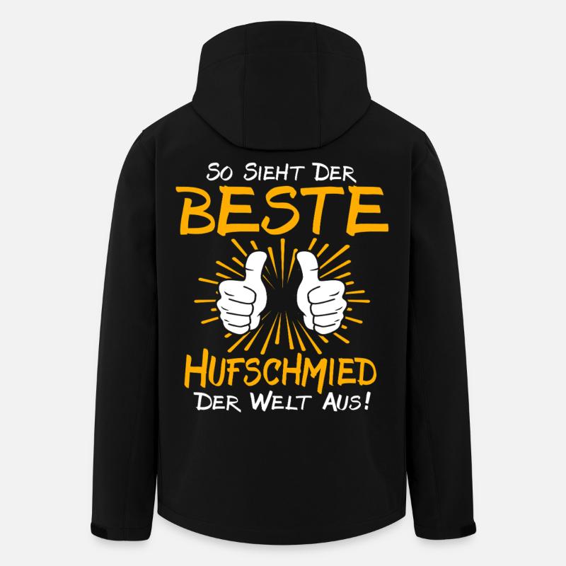 Hufschmied Geschenkidee - Recycelte Männer Softshell-Jacke von Stanley/Stella - Schwarz