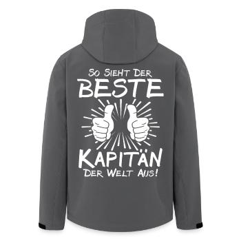 Meilleur capitaine - Veste softshell homme en polyester recyclé Stanley/Stella - noir - Dos - AI Model Male 185 light (185cm)
