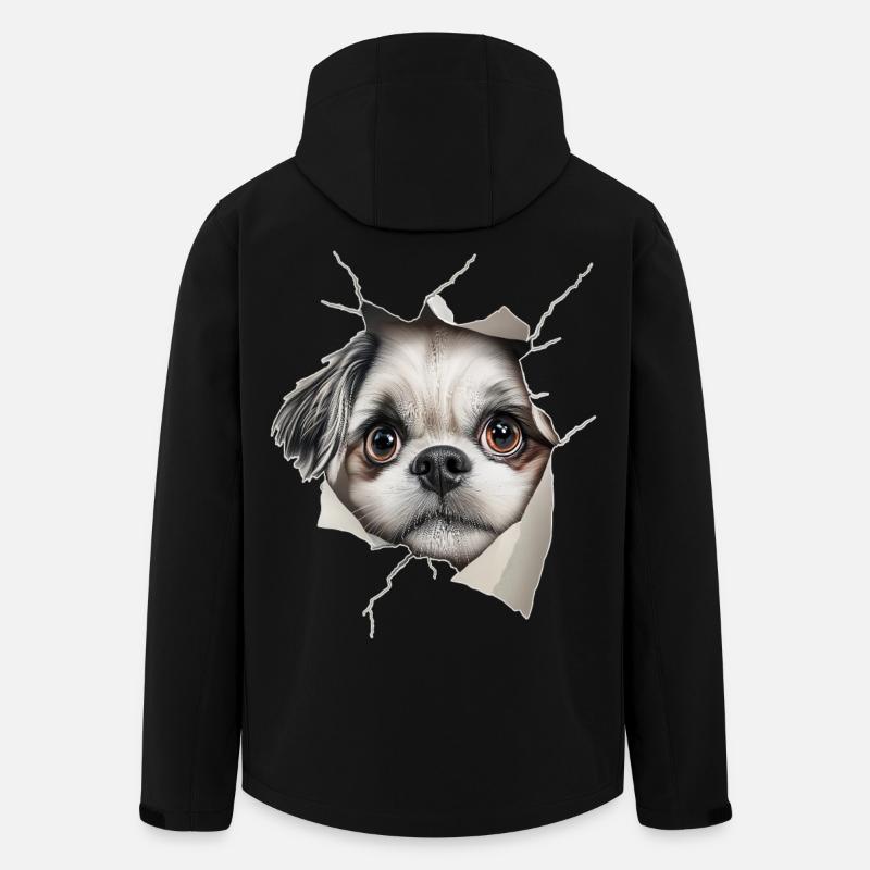 Shih Tzu - Veste softshell homme en polyester recyclé Stanley/Stella - noir
