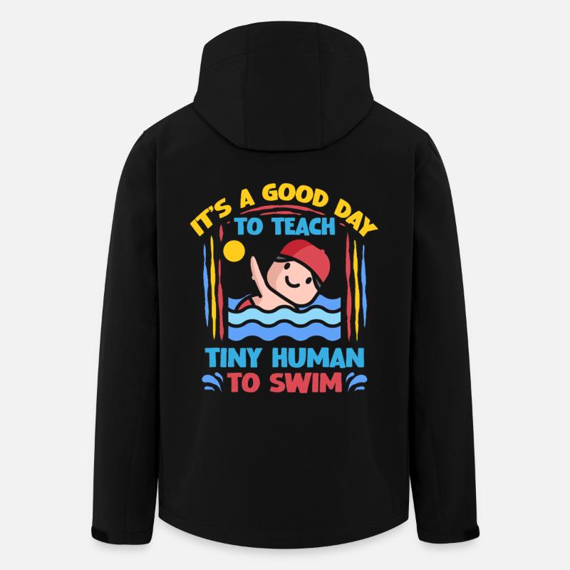 Schwimmlehrer Teaching Tiny Humans To Swim - Recycelte Männer Softshell-Jacke von Stanley/Stella - Schwarz