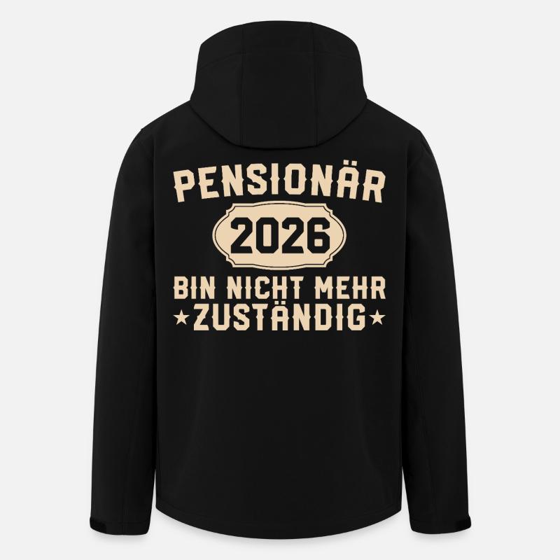 Retraité 2026 Non responsable - Veste softshell homme en polyester recyclé Stanley/Stella - noir