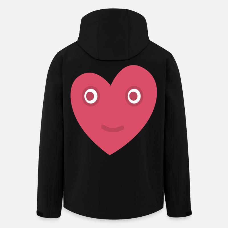 Herzaugen - Recycelte Männer Softshell-Jacke von Stanley/Stella - Schwarz