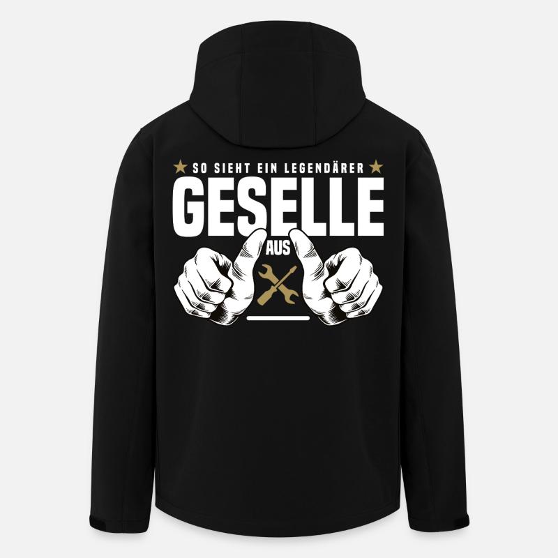 Geselle - Recycelte Männer Softshell-Jacke von Stanley/Stella - Schwarz