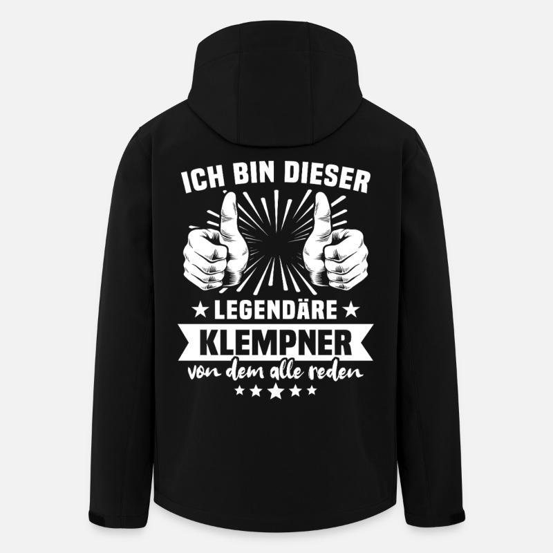 Légende du plombier - Veste softshell homme en polyester recyclé Stanley/Stella - noir