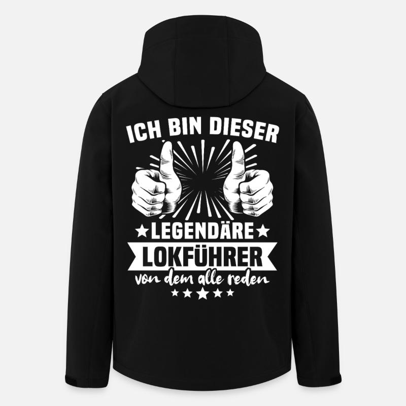 Lokführer Legende - Recycelte Männer Softshell-Jacke von Stanley/Stella - Schwarz