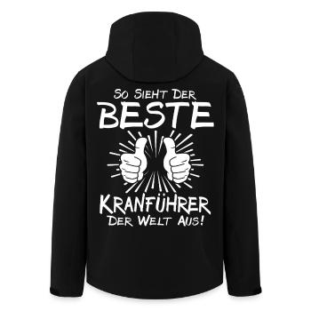 Best Crane Operator - Men’s Recycled Softshell Jacket by Stanley/Stella - black - Back - AI Model Male 185 light (185cm)