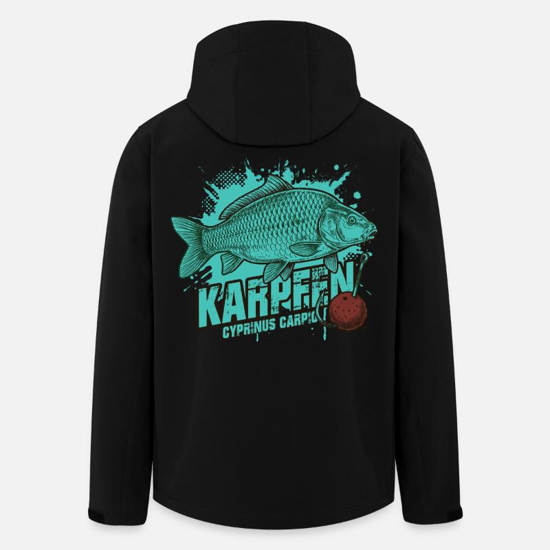 Karpfen – Der König des Sees - Recycelte Männer Softshell-Jacke von Stanley/Stella - Schwarz