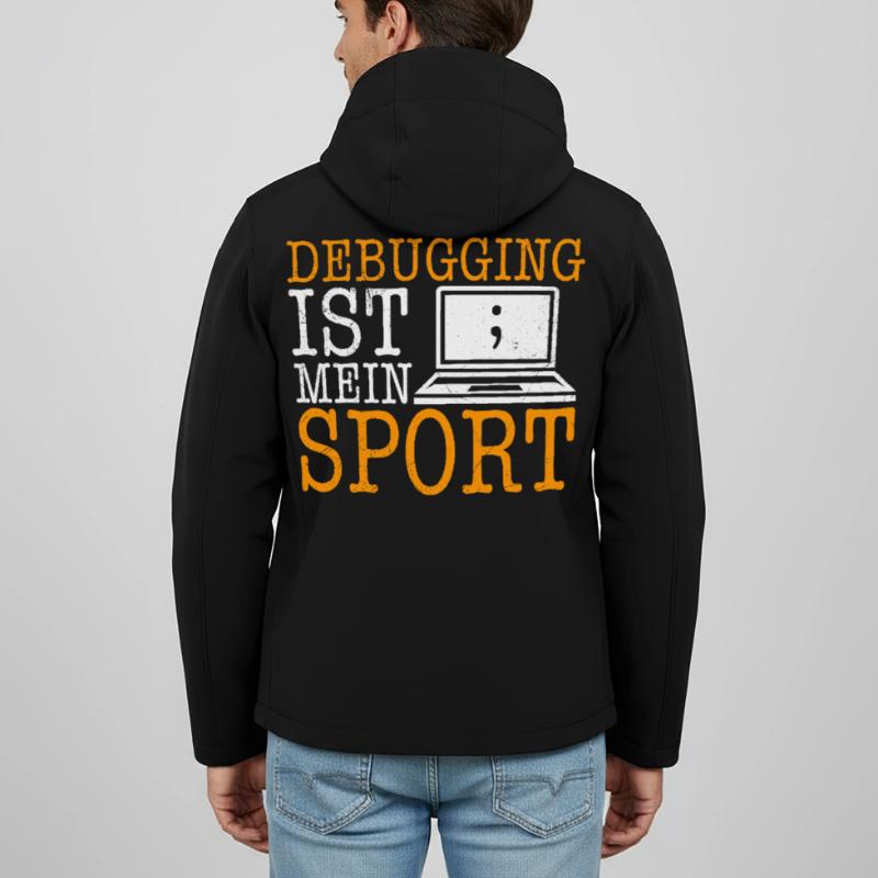 Science Coder DEBUGGING IS MY SPORT FUNNY Men’s Recycled Softshell Jacket by Stanley/Stella